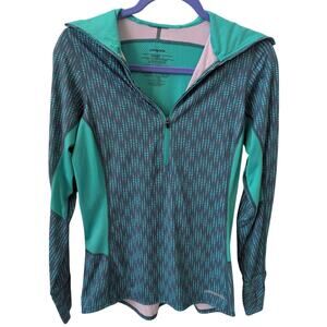 Patagonia All Weather Zip Neck Pullover Base Layer With Hood Size Small